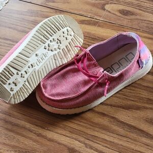 Hey Dude Wendy Youth Sparkle Pink size 3